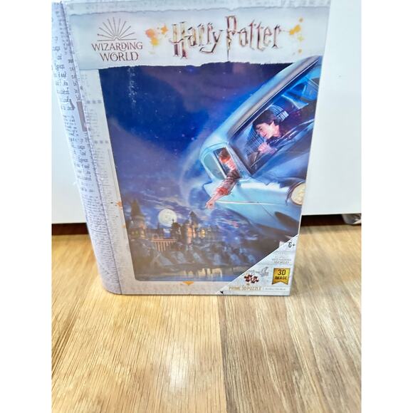 Harry Potter Wizarding World 300 Piece 3D Image in Tin Book Flying Car Ron New - Picture 1 of 4